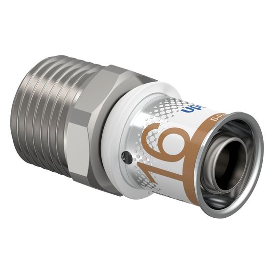 Uponor S-Press Plus Übergangsnippel, 16mm x R 1/2