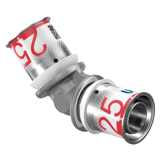 Uponor S-Press Plus Winkel 45 Grad 25x25mm, 1070545