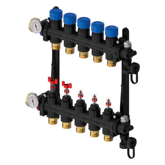 Uponor Vario M-Verteiler mit Durchflussmesser FM, 2x G 3/4