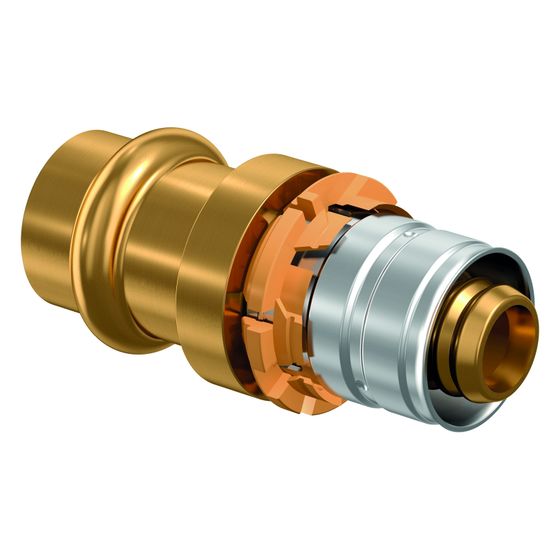 Uponor S-Press Kupplung auf Edelstahl/CU V 16-15CU-SST