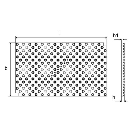 Uponor Tecto Noppenplatte EPS, 11mm, 14-17mm, 1450x850mm