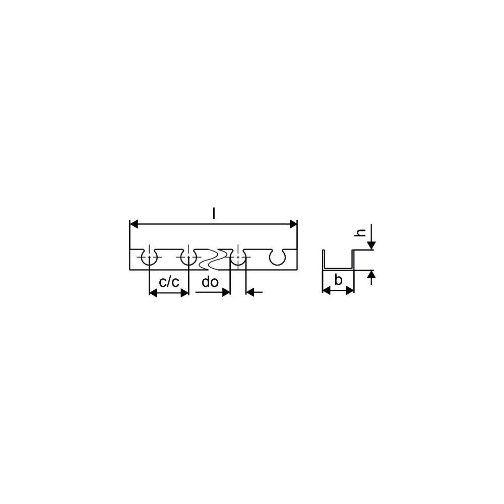 Uponor Multi Klemmschiene, 20mm, c/c 50mm, 3m, 1005358... UPONOR-1005358 4021598111639 (Abb. 2)