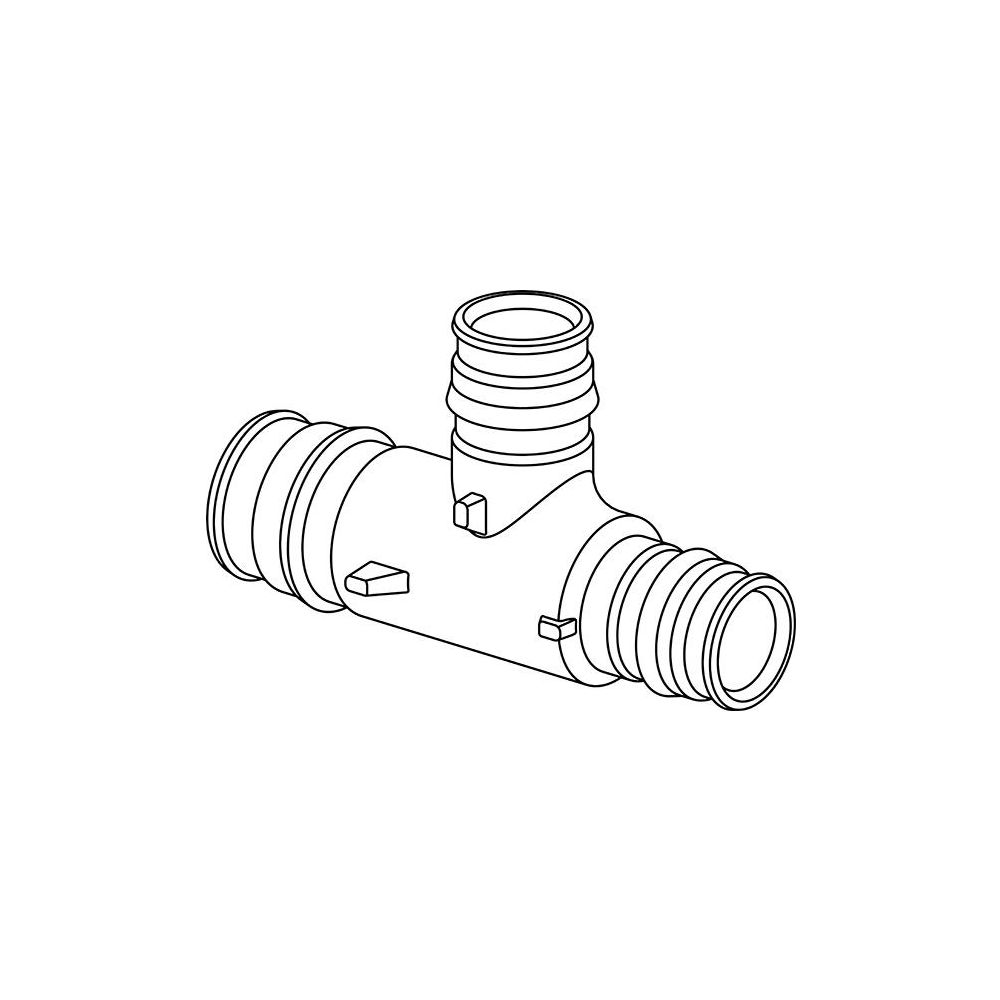 Uponor Q und E T-Stück reduziert PPSU 25x20x20mm, 1008703... UPONOR-1008703 6414907052149 (Abb. 2)