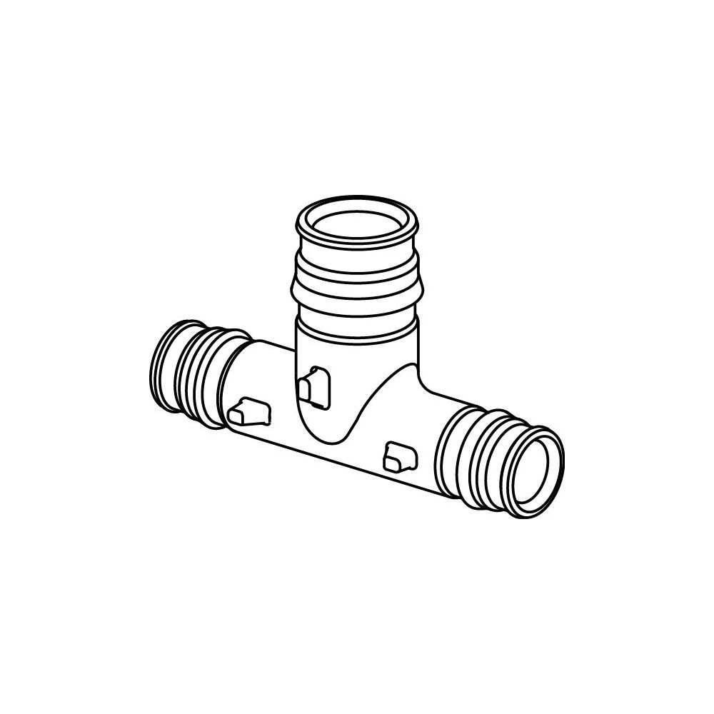 Uponor Q und E Reduzier-T-Stück, 75x25x75mm, PPSU... UPONOR-1085083 6414905207992 (Abb. 2)