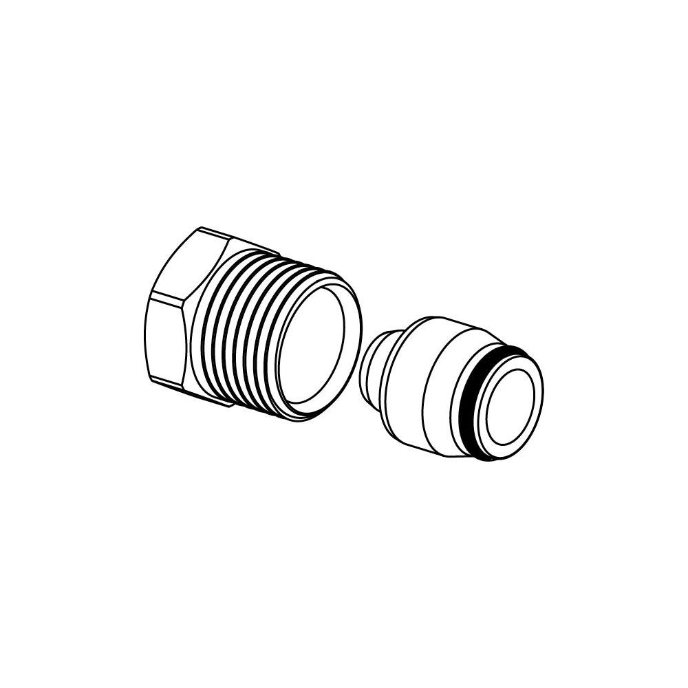 Uponor Smart Radi Anschlussgarnitur Danfoss, 16mm x G 1/2" MT... UPONOR-1013970 4021598300439 (Abb. 2)