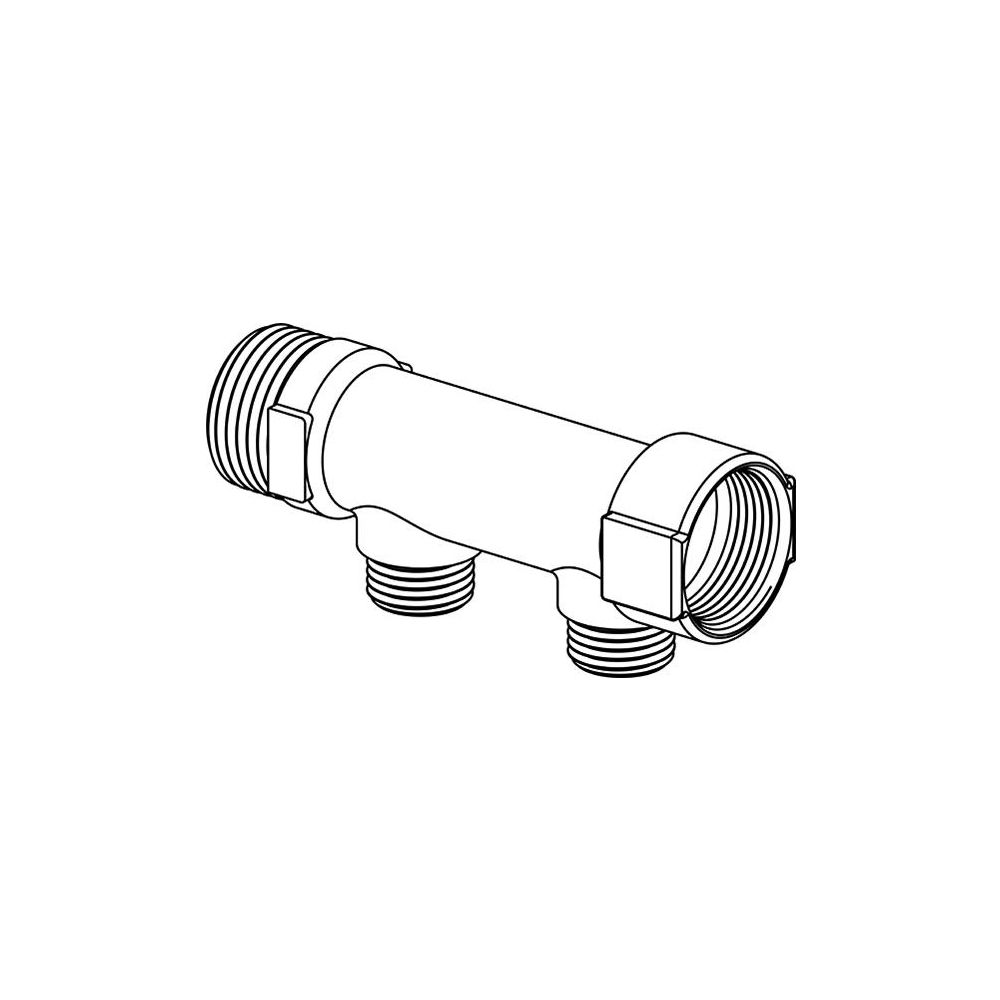 Uponor Uni-C Verteiler S, 1" MT/FT, 2x1/2" MT, 1014107... UPONOR-1014107 4021598701083 (Abb. 2)