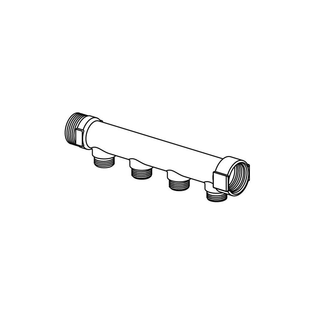Uponor Uni-C Verteiler S, 1" MT/FT, 4x1/2" MT, 1014109... UPONOR-1014109 4021598701090 (Abb. 2)