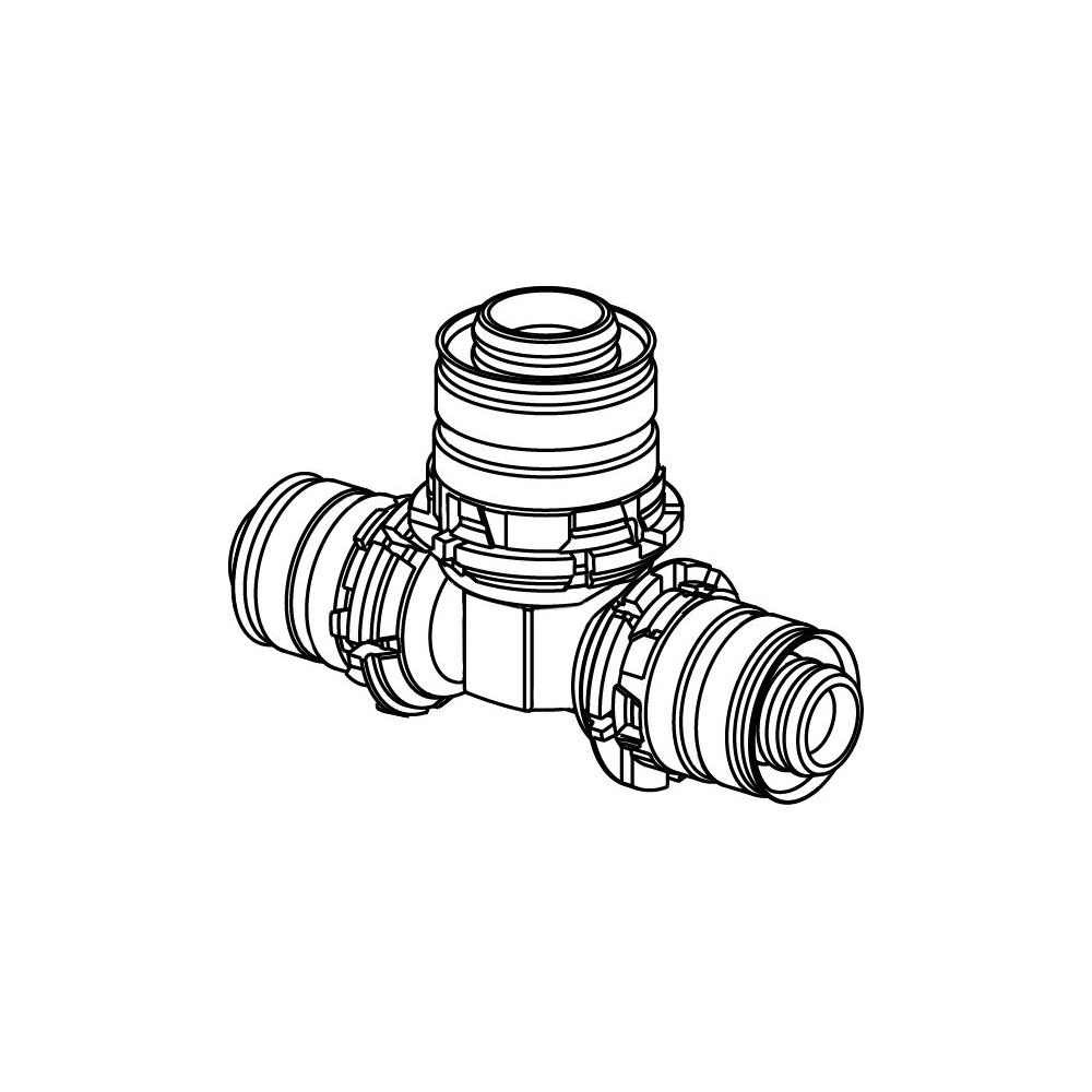 Uponor S-Press T-Stück reduziert, 16x14x16mm, 1014915... UPONOR-1014915 4021598301337 (Abb. 2)