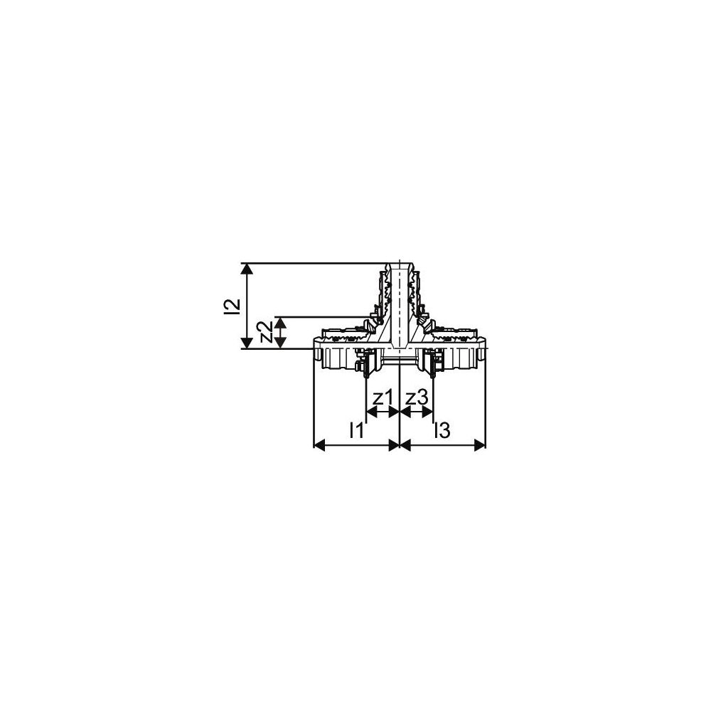 Uponor S-Press T-Stück reduziert, 16x14x16mm, 1014915... UPONOR-1014915 4021598301337 (Abb. 3)