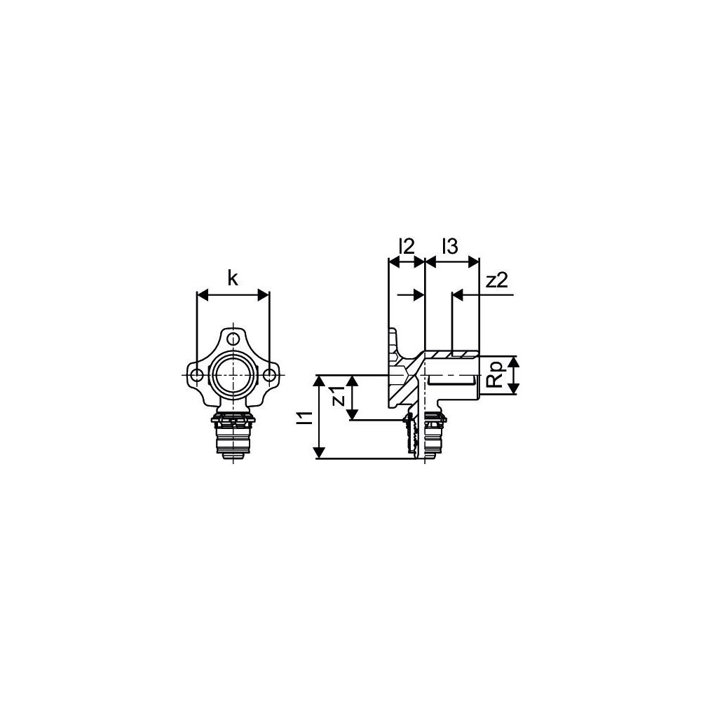 Uponor Smart Aqua Wandscheibe S-Press, 14mm x Rp 1/2" FT... UPONOR-1015437 4021598500914 (Abb. 3)