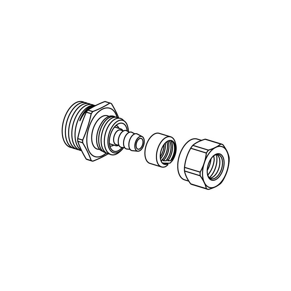 Uponor Minitec Anschlussverschraubung, 9,9mm x R 1/2" MT... UPONOR-1016691 6414905515844 (Abb. 2)