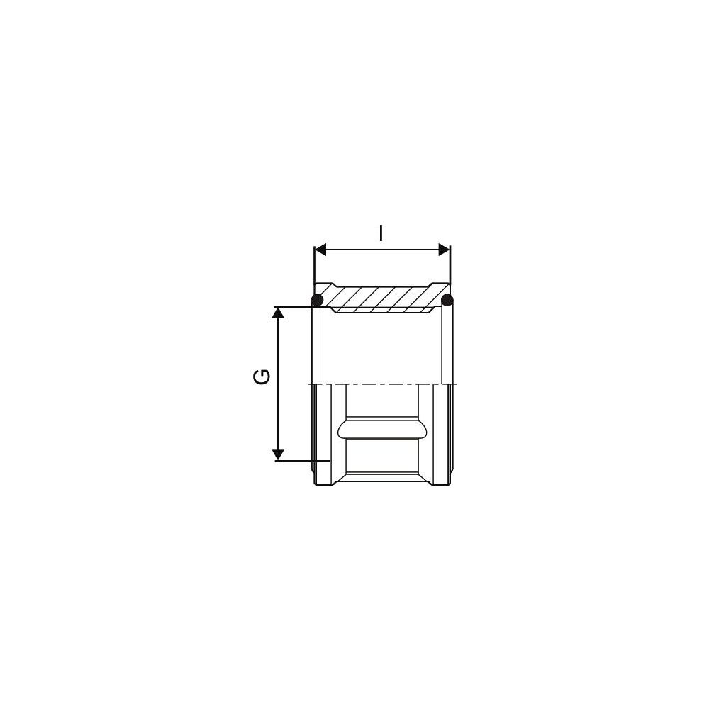 Uponor Wipex Gewindemuffe G 1 1/4" x G 1 1/4", 1018356... UPONOR-1018356 7331541098786 (Abb. 3)