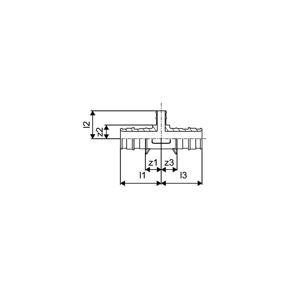 Uponor Q und E, Minitec T-Stück reduziert Minitec, 20x9,9x20mm... UPONOR-1020524 4021598113534 (Abb. 2)