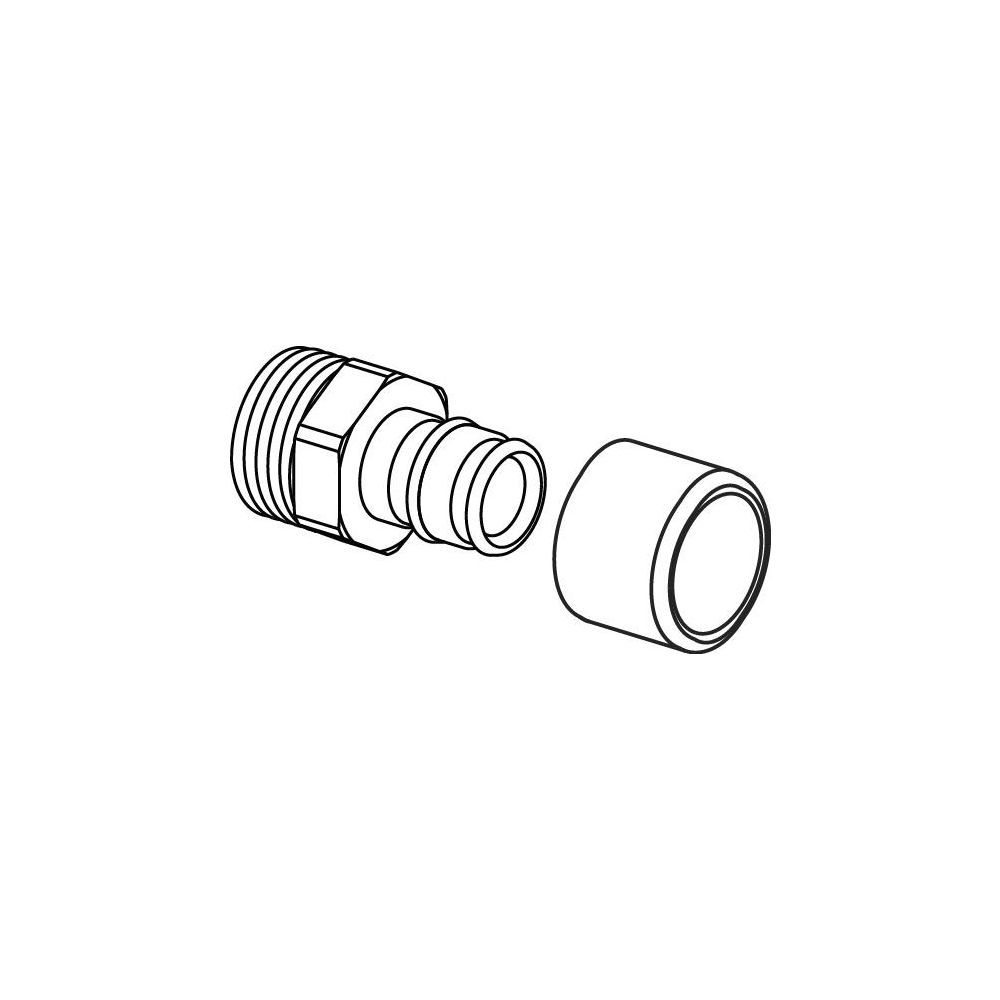 Uponor Q und E, Übergang mit Außengewinde NKB, DR 22 x G 3/4" MT... UPONOR-1025832 7331541033411 (Abb. 2)
