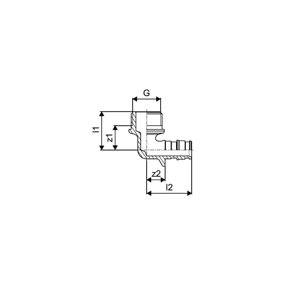 Uponor Q und E, Winkelübergang mit Außengewinde NKB, DR 22 x G 3/4" MT... UPONOR-1025912 7331541033787 (Abb. 3)