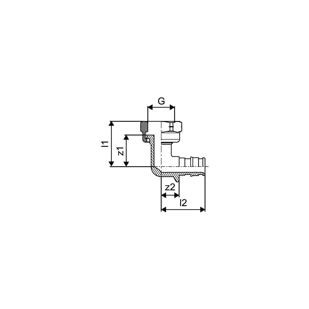 Uponor Q und E, Winkelübergang mit Überwurfmutter NKB, DR 22 x 3/4" SN... UPONOR-1025936 7331541033909 (Abb. 3)