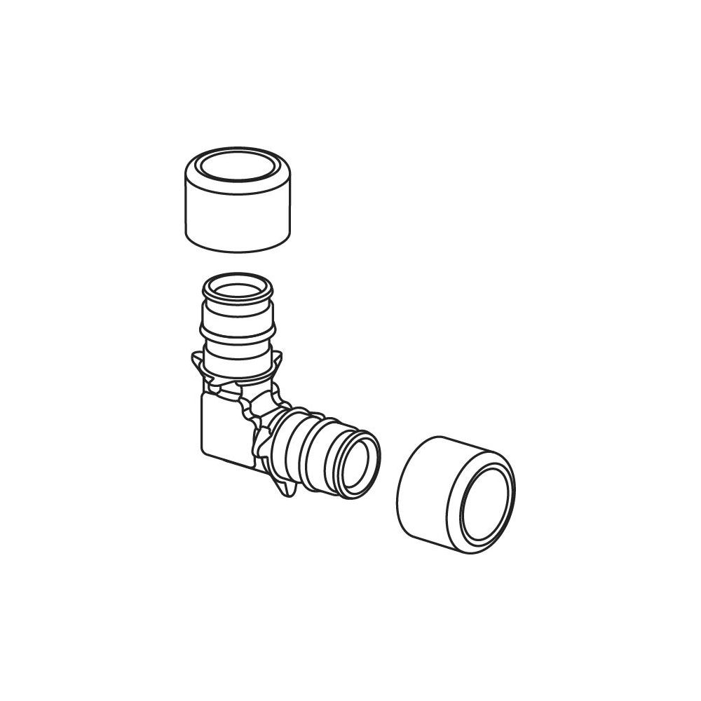 Uponor Q und E, Bogen NKB, DR 22x22mm, 1025940... UPONOR-1025940 7331541109123 (Abb. 2)