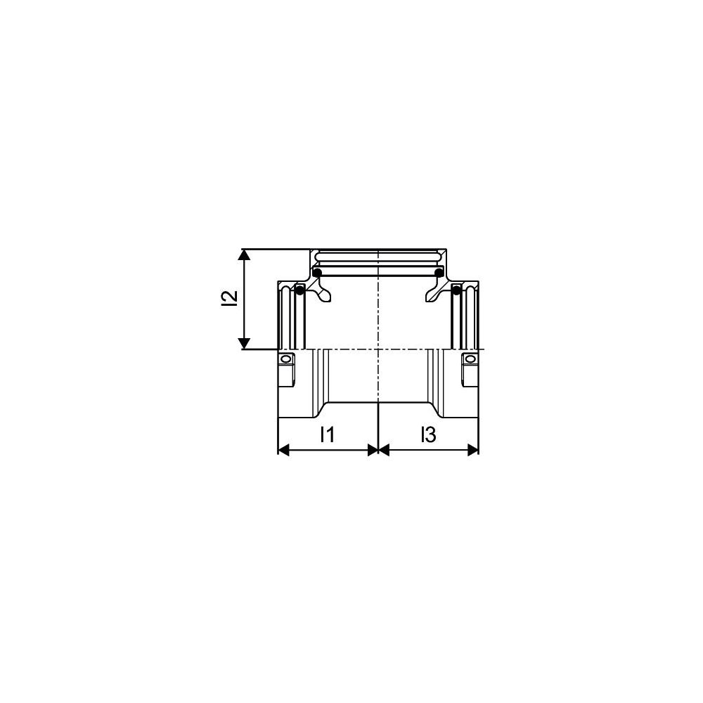 Uponor RS T-Stück, RS2 x RS2 x RS2, 1029142... UPONOR-1029142 4021598106796 (Abb. 3)