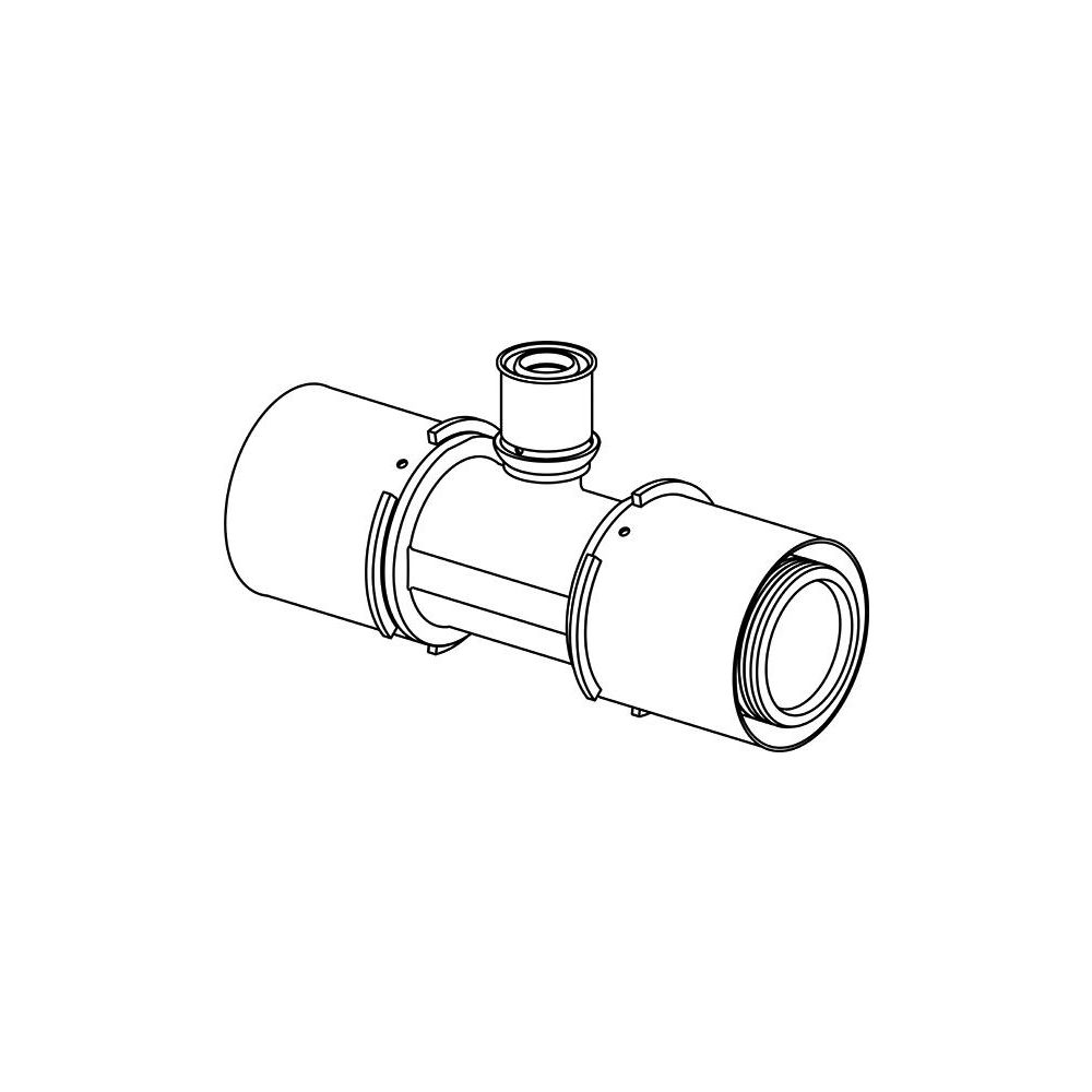 Uponor S-Press Verbund-T-Stück reduziert, 63x25x63mm, PPSU... UPONOR-1032889 6414905220885 (Abb. 2)