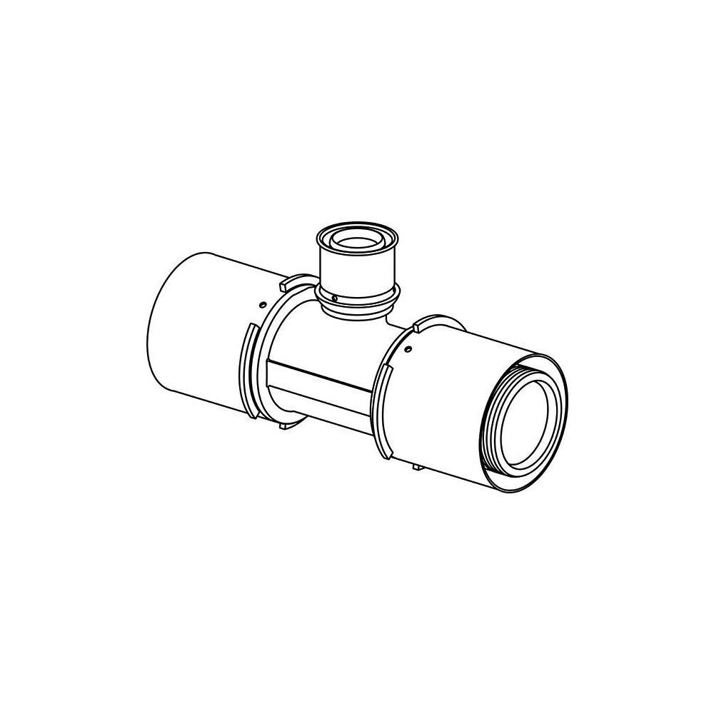 Uponor S-Press Verbund-T-Stück reduziert, 63x32x63mm, PPSU... UPONOR-1032890 6414905220892 (Abb. 2)