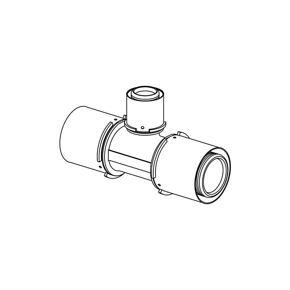 Uponor S-Press Verbund-T-Stück reduziert, 63x40x63mm, PPSU... UPONOR-1032891 6414905220908 (Abb. 2)
