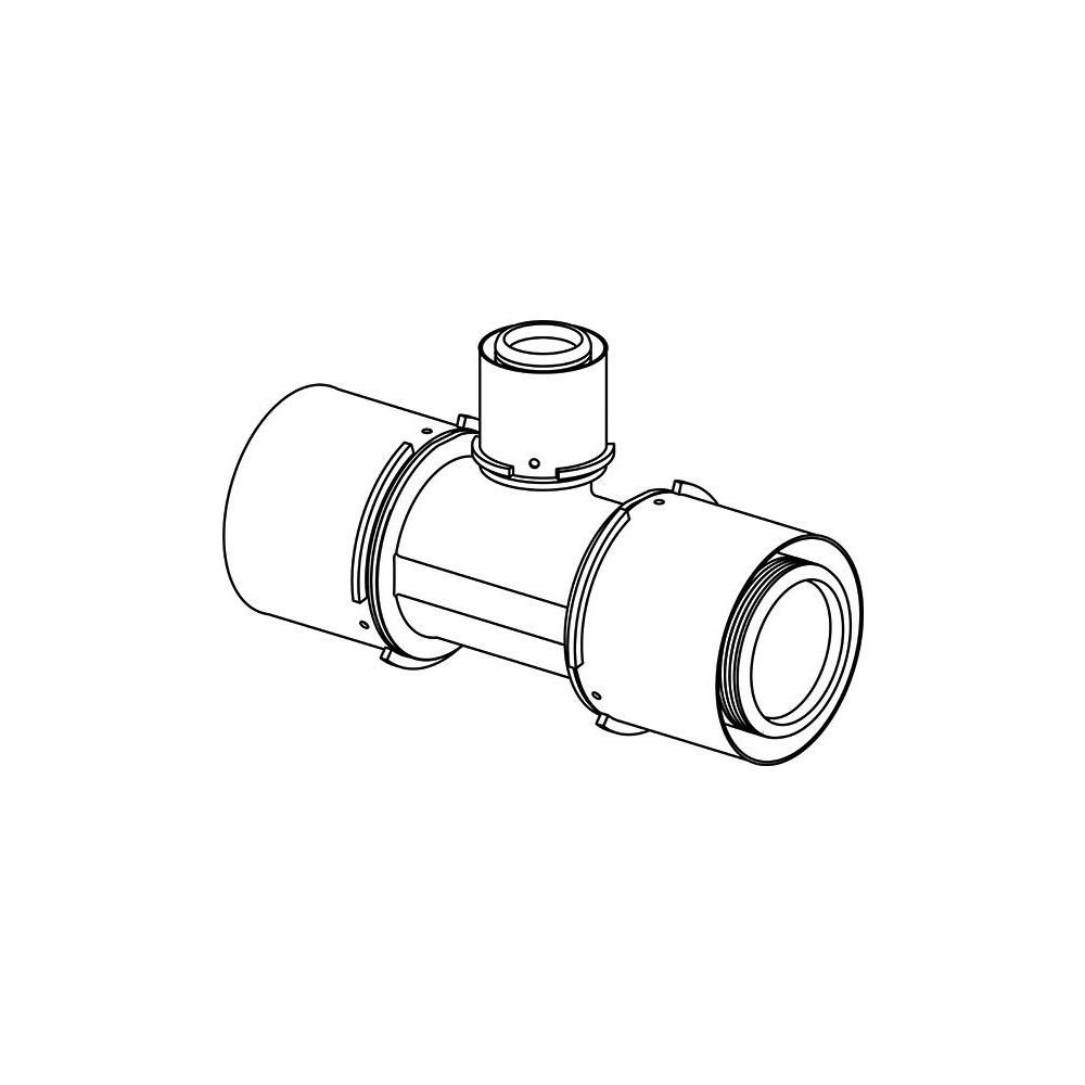 Uponor S-Press Verbund-T-Stück reduziert, 75x40x75mm, PPSU... UPONOR-1032893 6414905220922 (Abb. 2)