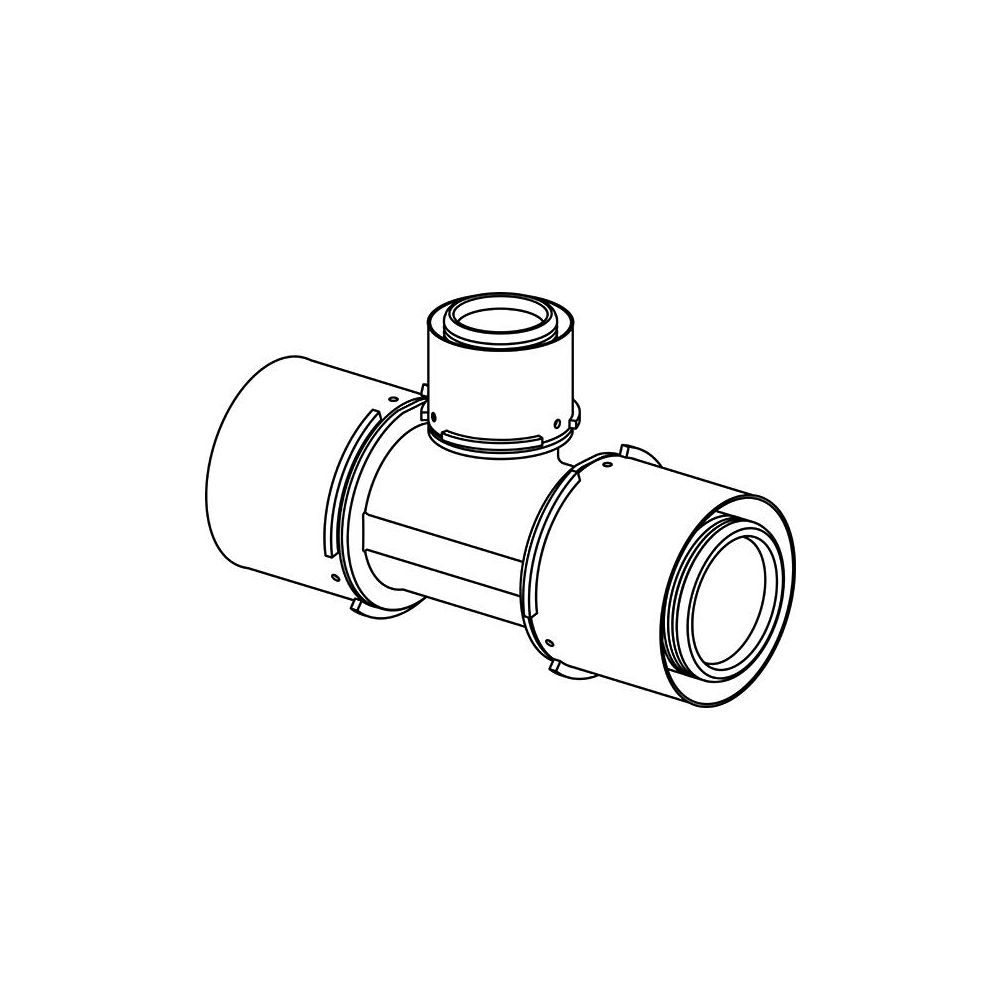 Uponor S-Press Verbund-T-Stück reduziert, 75x50x75mm, PPSU... UPONOR-1032894 6414905220939 (Abb. 2)