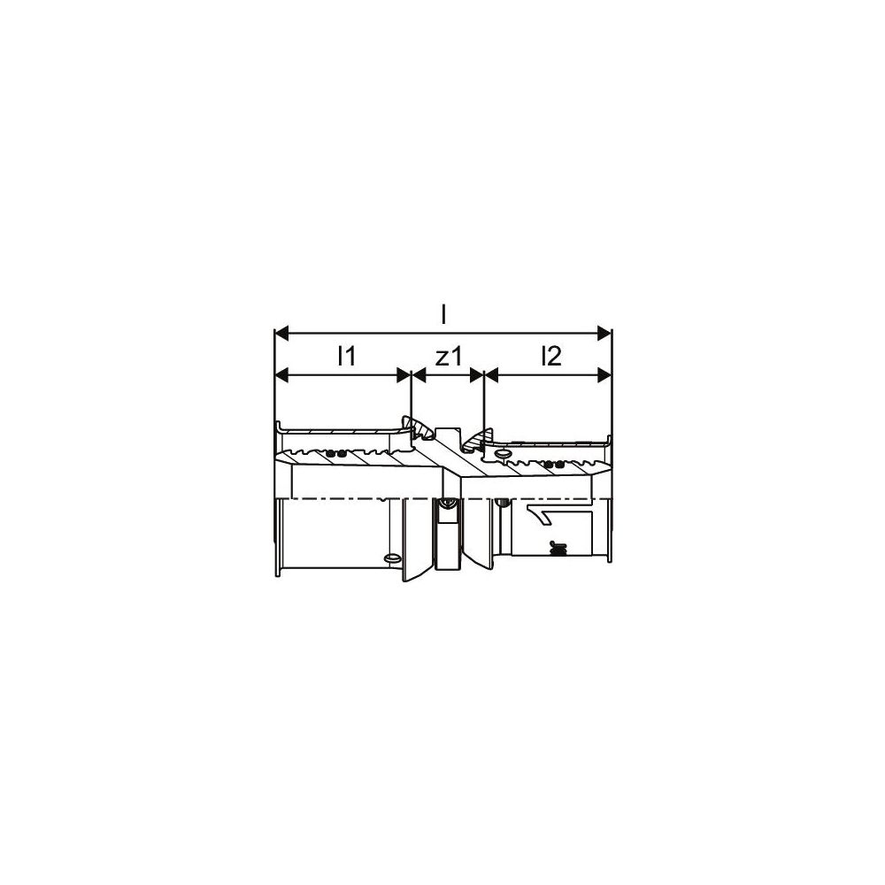 Uponor S-Press Plus Kupplung reduziert, 20x16mm, PPSU... UPONOR-1039937 6414905228768 (Abb. 3)