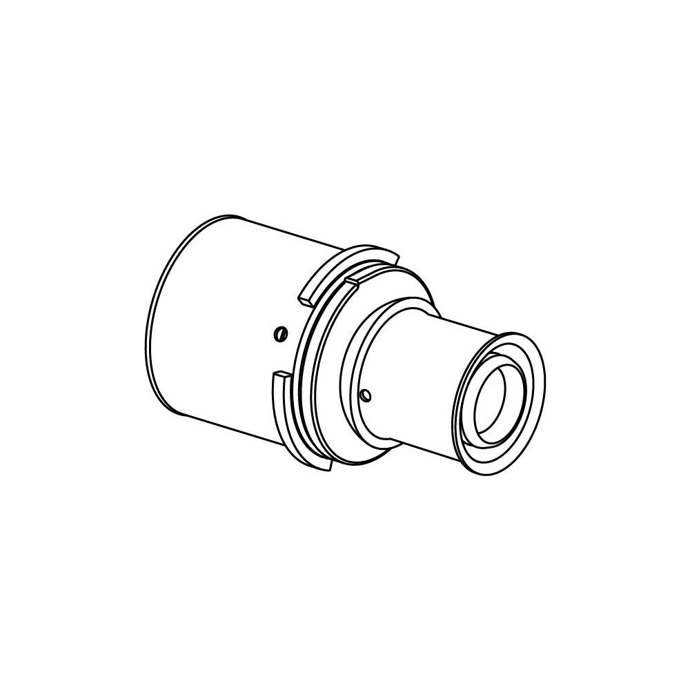 Uponor S-Press Kupplung reduziert, 40x32mm, PPSU, 1039942... UPONOR-1039942 6414905228805 (Abb. 2)