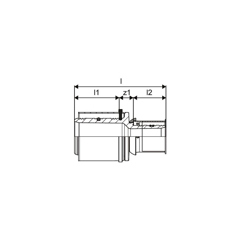 Uponor S-Press Kupplung reduziert, 40x32mm, PPSU, 1039942... UPONOR-1039942 6414905228805 (Abb. 3)