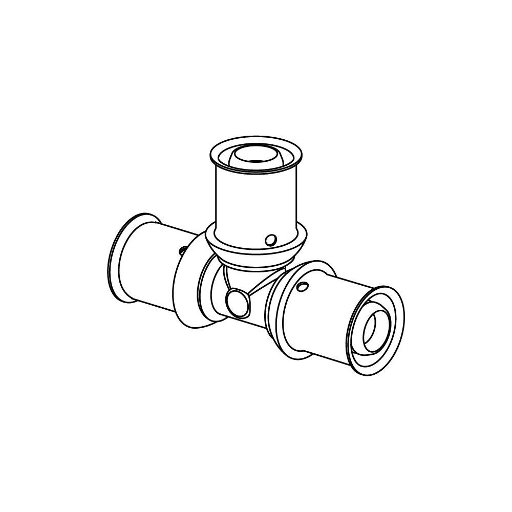 Uponor S-Press Plus T-Stück, 16x16x16mm, PPSU... UPONOR-1039944 6414905228829 (Abb. 2)