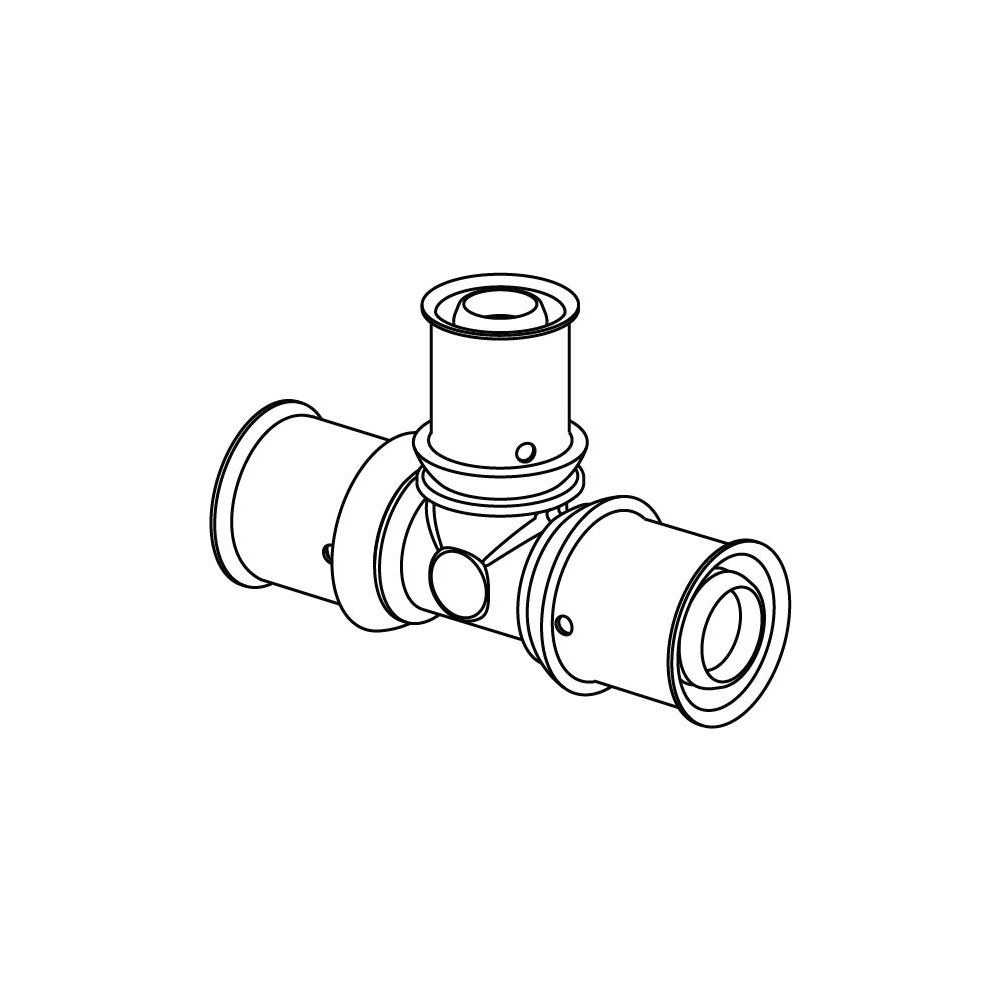 Uponor S-Press Plus T-Stück reduziert, 20x16x20mm, PPSU... UPONOR-1039950 6414905228881 (Abb. 2)