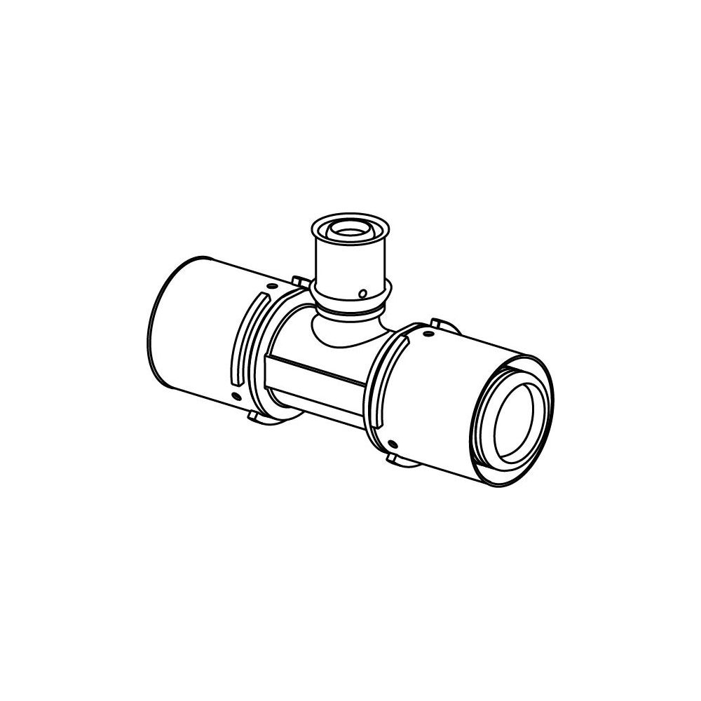 Uponor S-Press T-Stück reduziert, 40x25x40mm, PPSU... UPONOR-1039964 6414905229024 (Abb. 2)