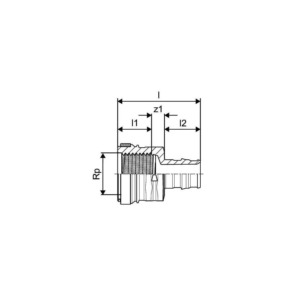 Uponor Q und E, Übergang Innengewinde PPSU, 16mm x Rp 1/2" FT... UPONOR-1042329 6414907054105 (Abb. 3)