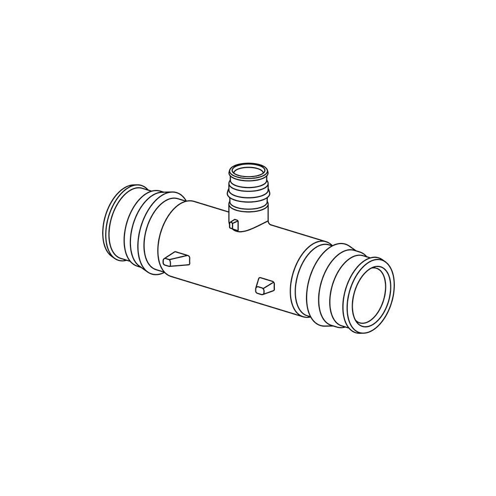 Uponor Q und E Reduzier-T-Stück, 50x25x50mm, PPSU... UPONOR-1042864 6414907056116 (Abb. 2)
