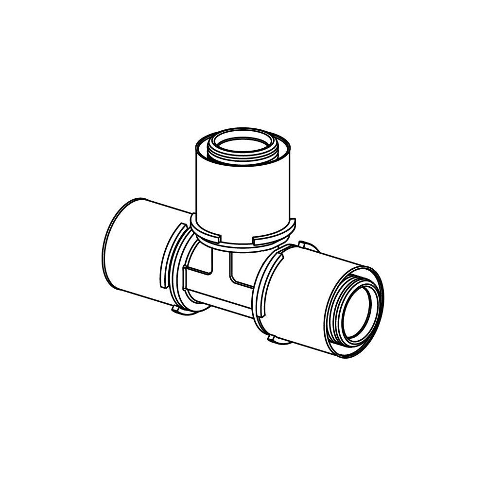Uponor S-Press Verbund-T-Stück, 40x40x40mm, PPSU... UPONOR-1046390 4021598112643 (Abb. 2)