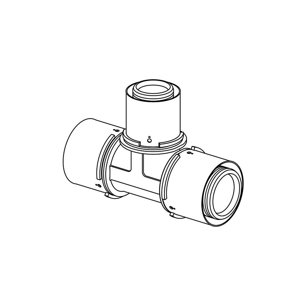 Uponor S-Press Verbund-T-Stück reduziert, 50x40x50mm, PPSU... UPONOR-1046400 4021598112742 (Abb. 2)