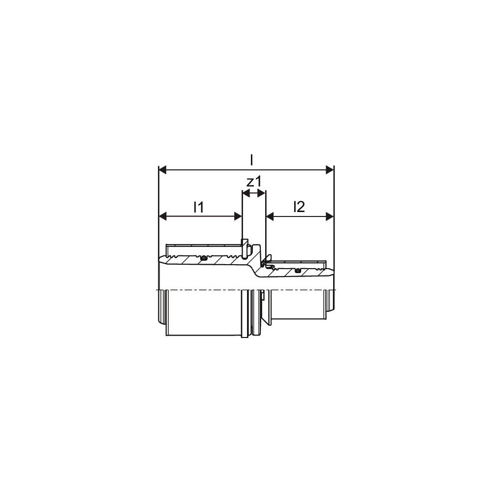 Uponor S-Press Verbund-Kupplung reduziert, 75x50mm, PPSU... UPONOR-1032885 6414905220847 (Abb. 3)