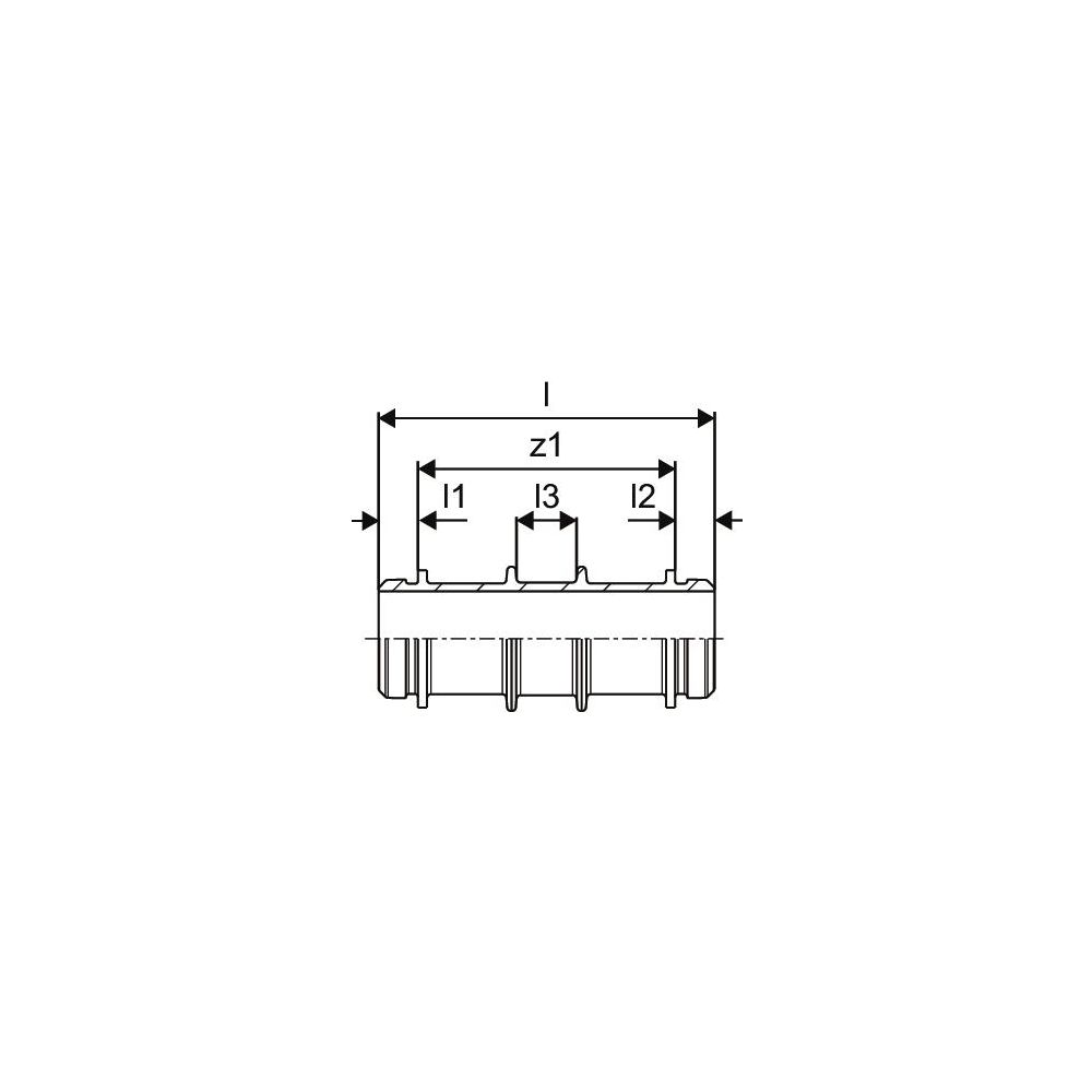 Uponor RS Distanzadapter, RS2 x RS2, 130mm, 1046477... UPONOR-1046477 4021598111608 (Abb. 3)
