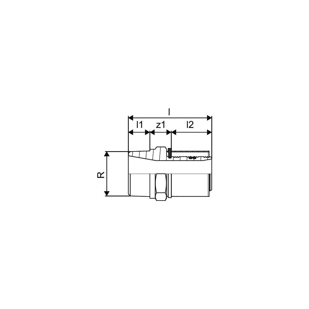Uponor S-Press Übergangsnippel 40mm x R 1 1/2" MT... UPONOR-1046902 4021598113992 (Abb. 3)