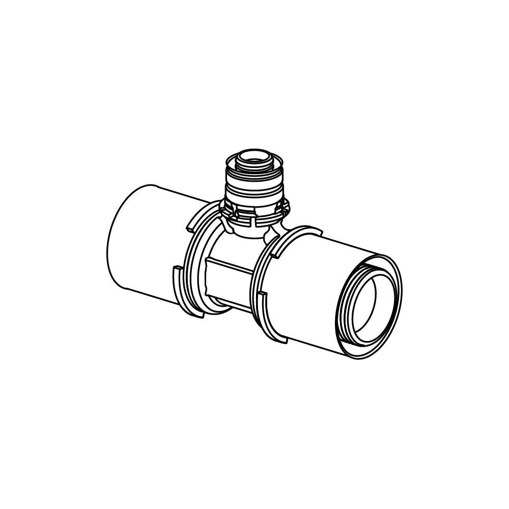 Uponor S-Press T-Stück reduziert, 40x20x40mm, 1046916... UPONOR-1046916 4021598114135 (Abb. 2)