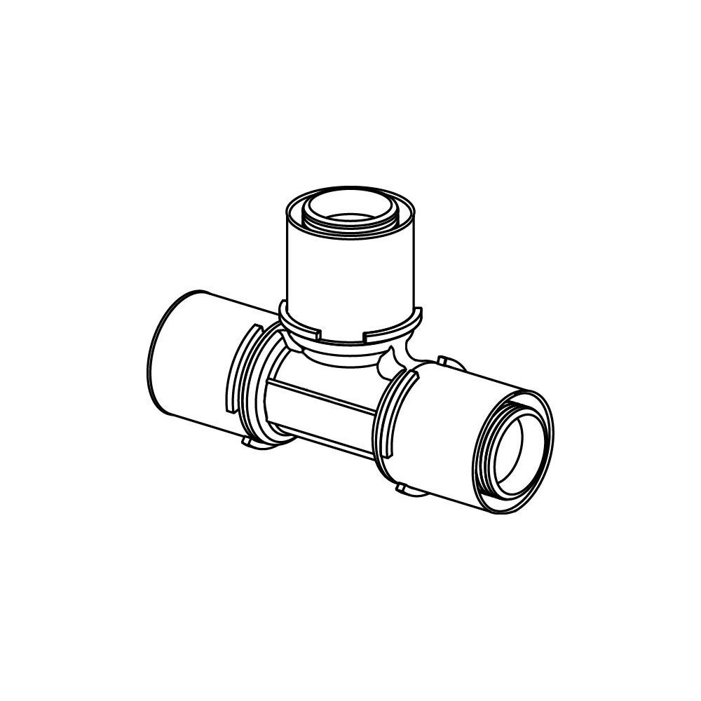 Uponor S-Press T-Stück, 50x50x50mm, 1046928... UPONOR-1046928 4021598114258 (Abb. 2)