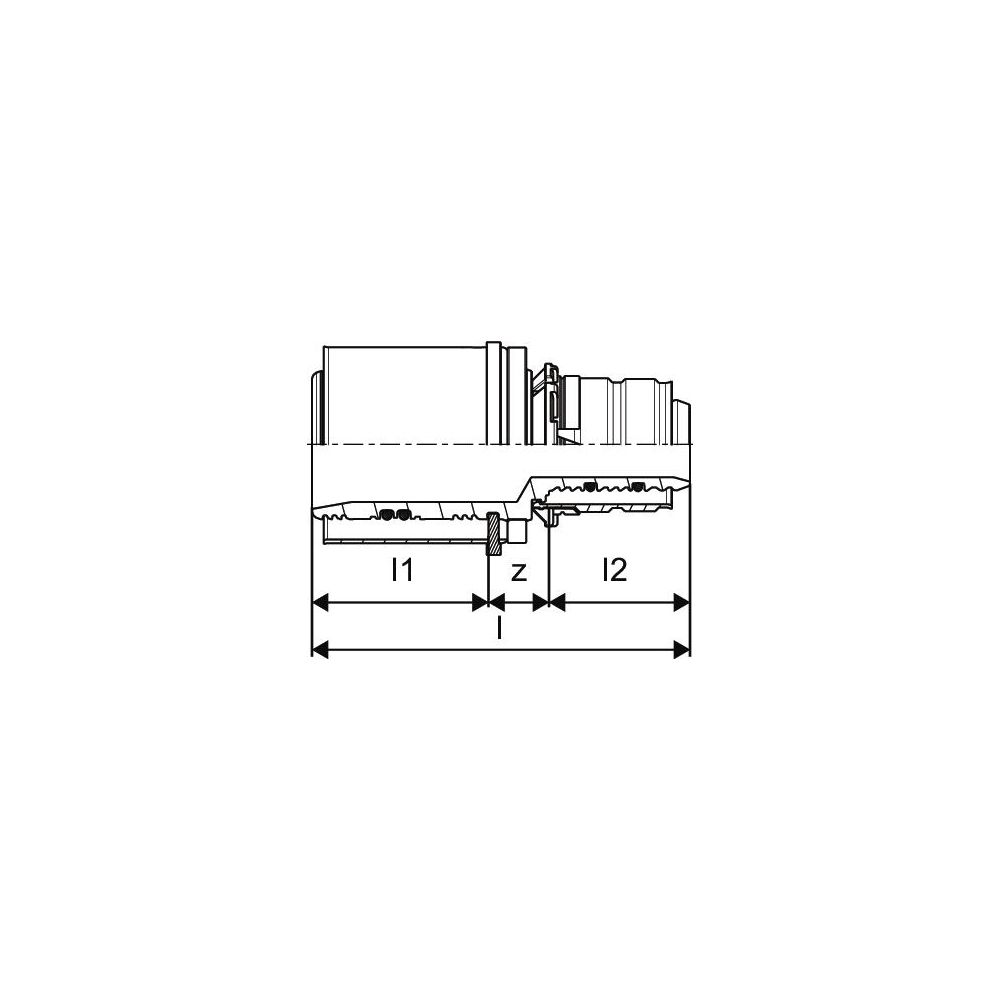 Uponor S-Press Kupplung reduziert, 50x32mm, 1046933... UPONOR-1046933 4021598114302 (Abb. 3)