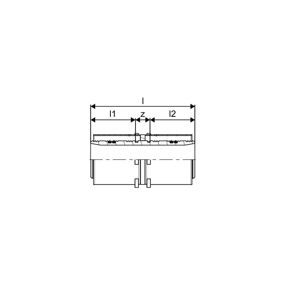 Uponor S-Press Kupplung, 50x50mm, 1046935... UPONOR-1046935 4021598114326 (Abb. 3)