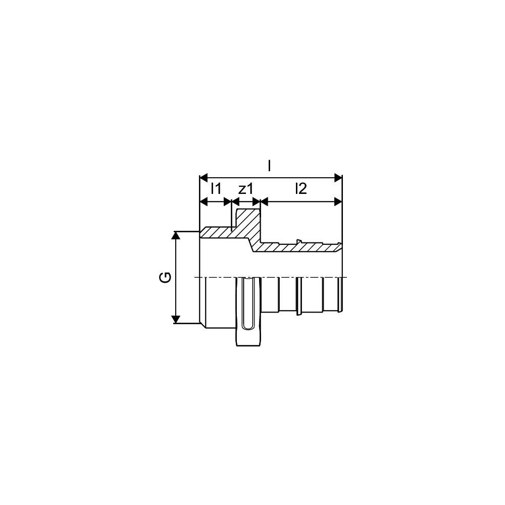 Uponor Q&E Übergangsnippel PL W 32-G1"MT... UPONOR-1008730 7331541174503 (Abb. 3)