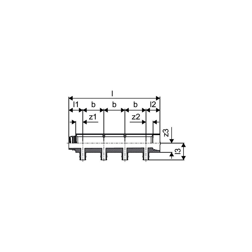 Uponor Aqua Plus Verteilersegment Q und E PPM, 1", 2x16 c/c50mm... UPONOR-1047999 6414905200993 (Abb. 3)