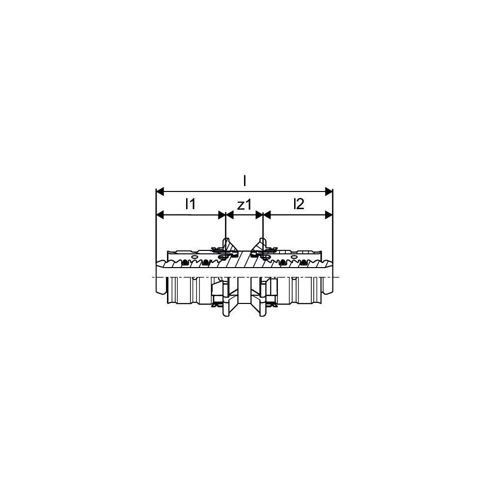 Uponor MLCP RED Press-Kupplung, 14x1,6mm x 14x1,6mm... UPONOR-1048272 4021598115682 (Abb. 2)