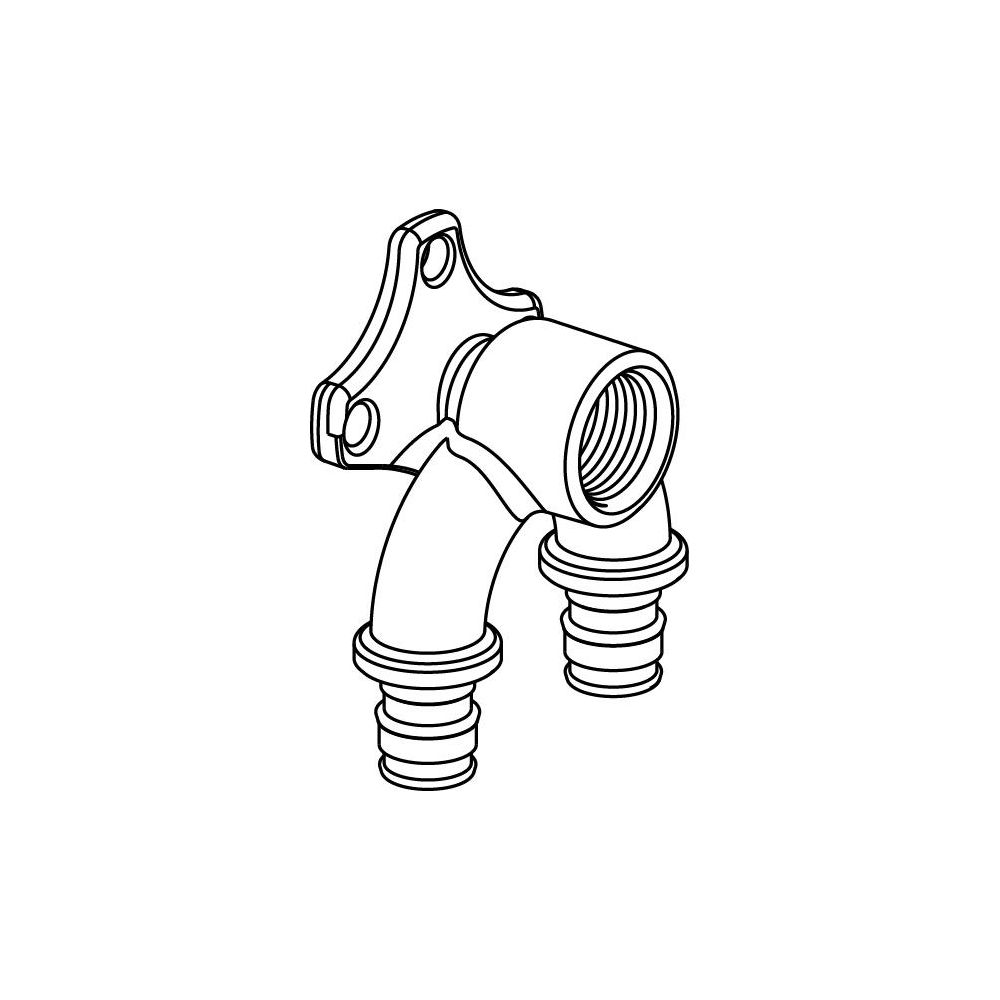 Uponor Q und E, Smart Aqua U-Wandscheibe, 16mm x Rp 1/2" FT-16... UPONOR-1059820 4021598122666 (Abb. 2)