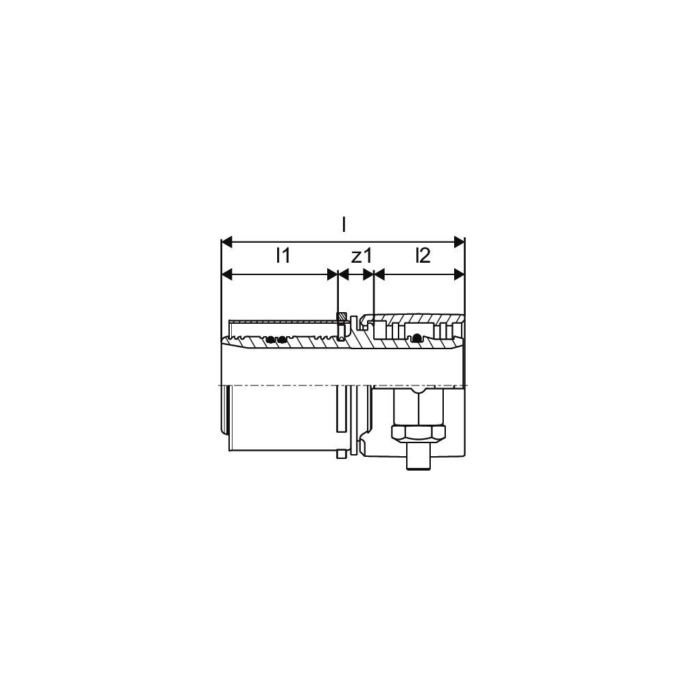Uponor Wipex-MLC Presskupplung S-Press PN 6, 50x4,5-50x4,6mm... UPONOR-1060060 4021598121683 (Abb. 3)