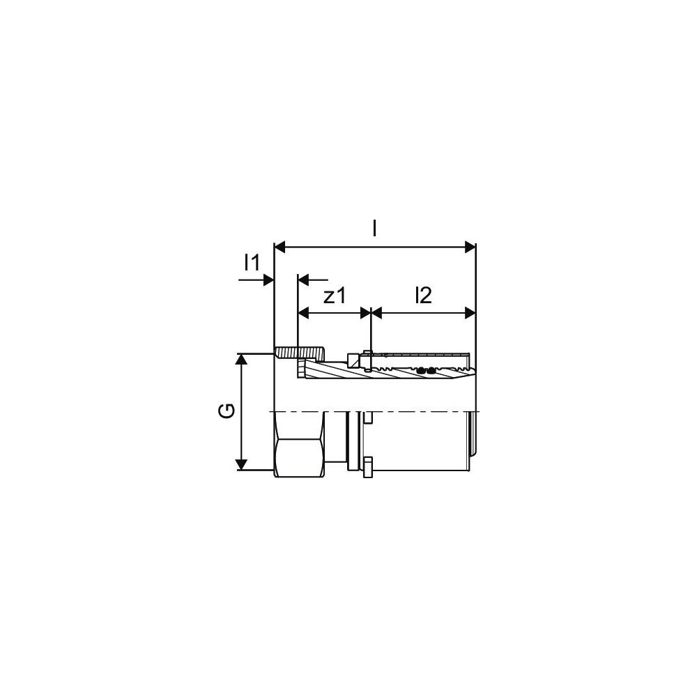 Uponor S-Press Verschraubung IG 50-G1 3/4"SN... UPONOR-1046938 4021598114340 (Abb. 3)